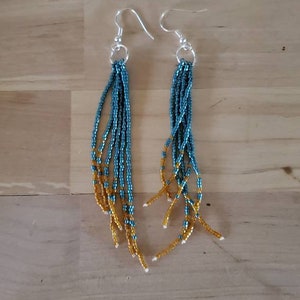 Long Beaded Tassel Earrings, Beaded Earrings, Seed Bead Earrings, Dangle Earrings, Fringe Earrings, Jewelry, Women&#39;s Earrings, Earrings