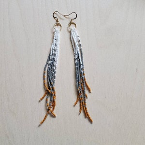 Long Beaded Tassel Earrings, Beaded Earrings, Seed Bead Earrings, Dangle Earrings, Fringe Earrings, Jewelry, Women&#39;s Earrings, Earrings