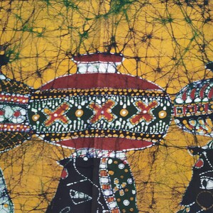 Indian Tamil Girl village Batik Painting Wall Hanging Cotton Tapestry 34x25 image 3