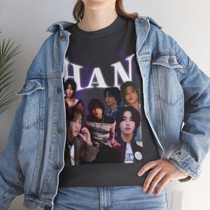 SKZ Han Selfie Y2k Babygirl Shirt, Stray Kids Han Long Hair