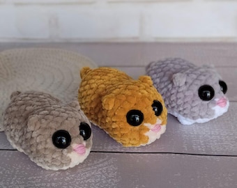 Sad Humster meme plush toy 4&quot; Car Mirror hanging, Kawaii plushie Humster keychain, Funny crochet animals Sad Eyes Teens Interior TikTok meme