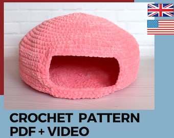 Bearded dragon hide crochet pattern, PDF file+ video tutorial reptile house, Soft bed for pets, Lizard house, Reptile tank, Terrarium decor