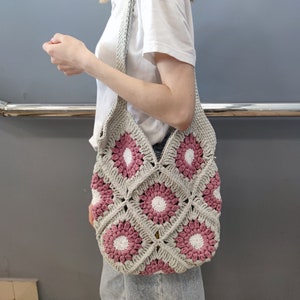 PREORDER, Crochet Bag, Crochet Tote Bag, Crochet Flower Bag, Y2K, Y2K  Fashion