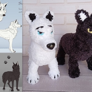 Custom wolf plush on sale