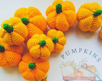 Pumpkin plush mini, Photo prop fall treats, Halloween fall decor, Autumn orange pumpkin decor, Pretend play food, Fall farm house decor gift