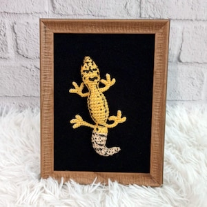 Leopard gecko plush, Crocheted remember replica, Custom stuffed animal from a picture, Photo look alike gecko doll Lizard plush best gift UA