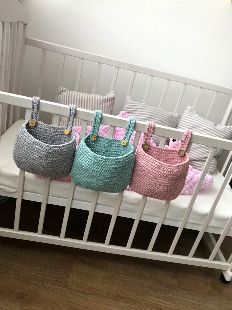 Crib Organizer Rabbit Baby Cot Organizer Nursery Storage Etsy