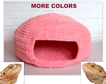 Bearded dragon hide, Crocheted reptile house, Soft bed for pets, Lizard house, Reptile tank, Terrarium decor, Crested gecko, turtle supplies