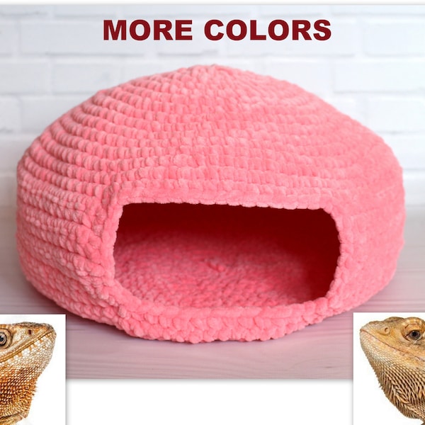 Bearded dragon hide, Crocheted reptile house, Soft bed for pets, Lizard house, Reptile tank, Terrarium decor, Crested gecko, turtle supplies