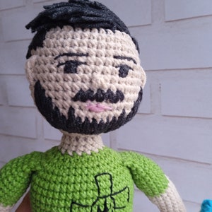 Volodymyr Zelenskyy doll, Crochet hero, Custom plush gift, Solidarity with Ukrainian people, Praying for the families of Ukrainian seller image 3