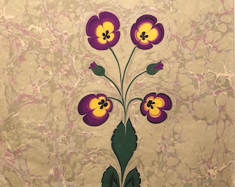 Hand Marbled Paper: Marbling Art (Ebru) Decorative Paper