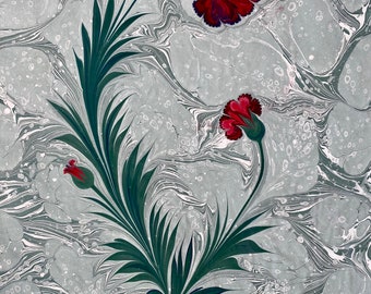 Hand Marbled Paper: Marbling Art (Ebru) Decorative Paper
