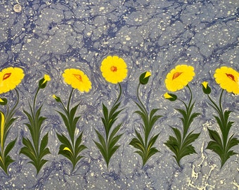 Hand Marbled Paper: Marbling Art (Ebru) Decorative Paper