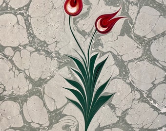 Hand Marbled Paper: Marbling Art (Ebru) Decorative Paper