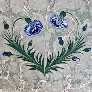 Hand Marbled Paper: Marbling Art (Ebru) Decorative Paper