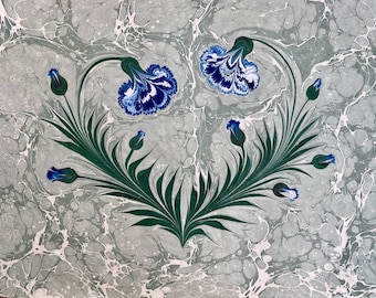 Hand Marbled Paper: Marbling Art (Ebru) Decorative Paper