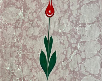Hand Marbled Paper: Marbling Art (Ebru) Decorative Paper