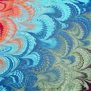 Hand Marbled Paper: Marbling Art (Ebru) Decorative Paper