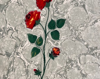 Hand Marbled Paper: Marbling Art (Ebru) Decorative Paper