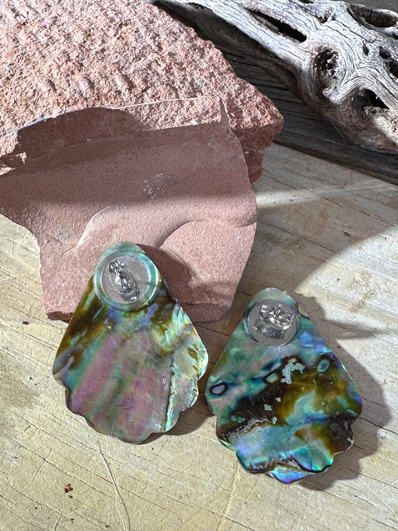 Handmade Abalone Shell Earrings, Lightweight - image 8