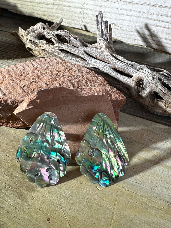 Handmade Abalone Shell Earrings, Lightweight - image 9
