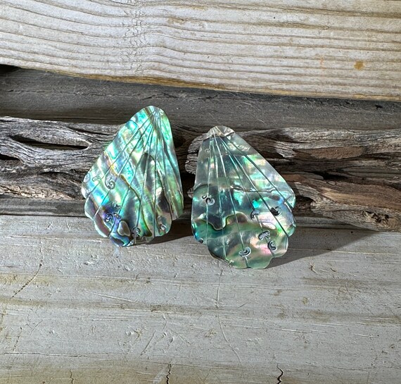 Handmade Abalone Shell Earrings, Lightweight - image 4