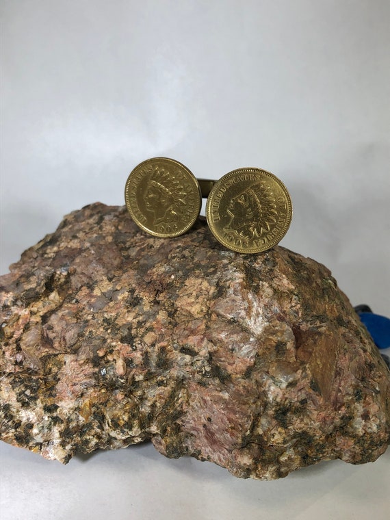 Vintage Indian Head Cufflinks (1906) - image 1