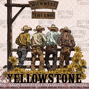 Yellowstone Wild West , Digital Download, Country Png, Desert Png, Western Designs Png.