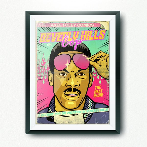 80s Cop Movie Inspired Limited Edition Print - Classic, Cult, Beverly, 80s Movies.