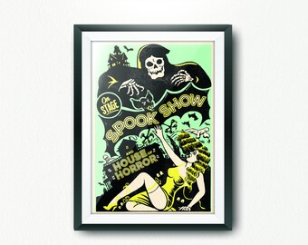 Spukshow Vintage 'House of Horror' Limitierter Druck