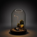 TV Diorama Lamp | Handmade Miniature Roadside Scene | Retro Americana Display | Cult TV Inspired Decor