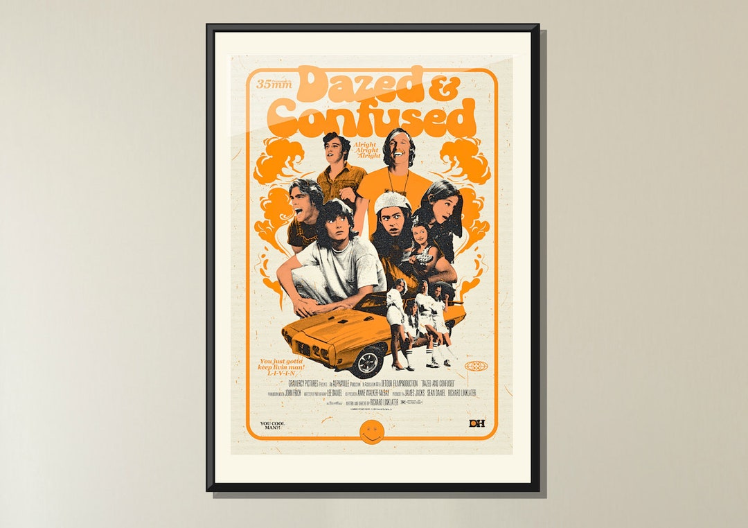 Dazed and Confused Movie Poster: 1990s Retro Film Art - Etsy
