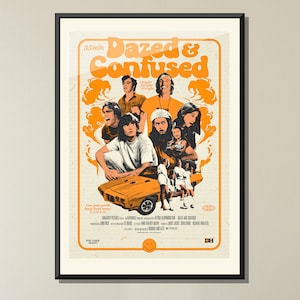 Stampa di film anni '90, Dazed Confused Wall Art, Poster di film retrò, Decorazione unica per la stanza, Arte di Linklater, Alright Alright Alright, Regalo per lui