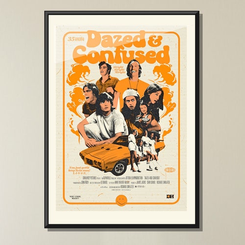 Dazed and Confused Movie Poster: 1990s Retro Film Art - Etsy