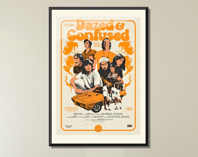 Retro 70s High School Print, Nostalgia Wall Art, Vintage Americana Poster, Classic Teen Movie Inspired Decor