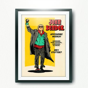 Breakfast 80s Teen Movie Inspired Limited Edition Print / Poster. Cult, Classic, Bender.