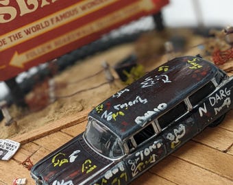 Warriors movie lamp, 1:64 small scale Rogues car diorama, handmade light decor, unique gift for him or dad, Father&#39;s Day, housewarming gift