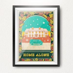 Home 90s Christmas Adventure Movie Inspired Limited Edition Print - Classic, Cult 80s Movies.
