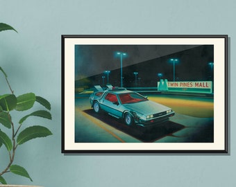 Time Machine 80s Movie inspired Print. Classic, Cult, Future, Marty Limited Edition Print