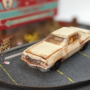 Big Lebowski lamp, The Dude 1:64 car diorama light, unique handmade home decor, small TV gift for him or dad, housewarming, Father&#39;s Day