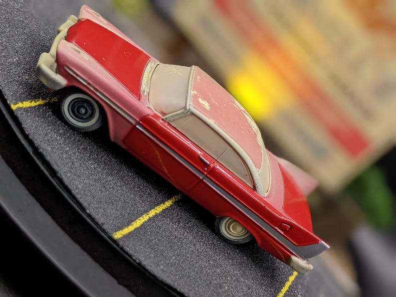Movie Diorama Lamp | Handmade Vintage Car Night Scene | Retro Horror Film Display | Cult Movie Collector Decor image 7