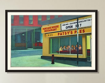 Stampa della famiglia Gallagher "Nighthawks at Patsy's", opera d'arte televisiva di culto