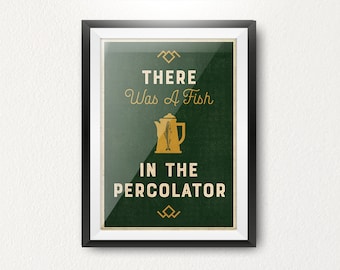 Twin Peaks, Fish in the Percolator Limited Edition Print - Classic, Cult 90s Horror.