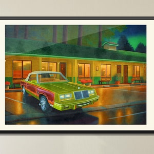 Planes, Trains 80s Road Movie Oil Painting themed Print- Classic, Cult, Candy, martin, Limited Edition Poster