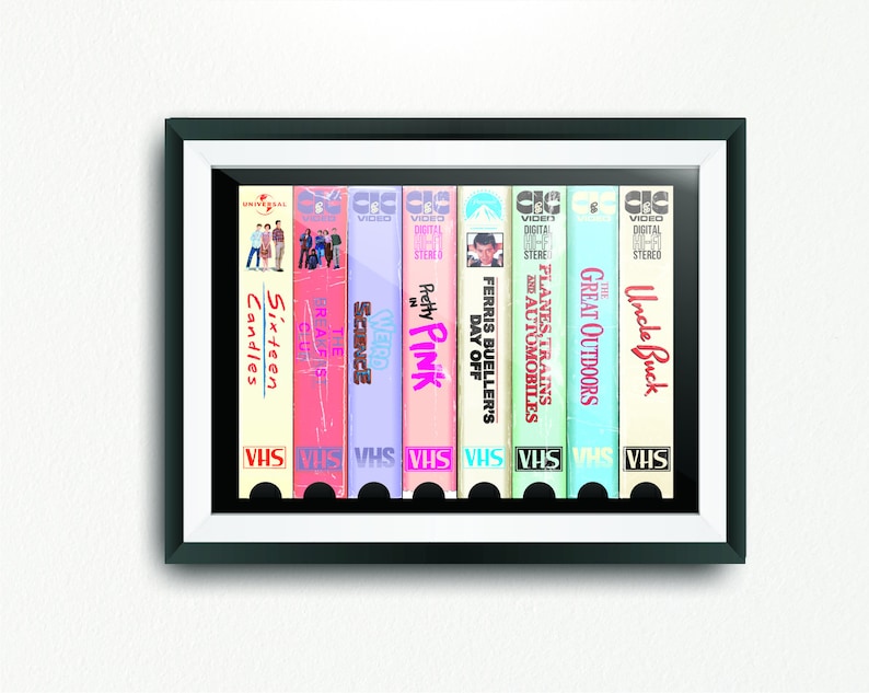 Video Cassette Print Pretty in Pink Cult 80s Teen Movies Ferris Bueller John Hughes The Breakfast Club VHS Limited Edition Print