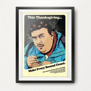 Plains, Trains 80s Thanksgiving Comedy Movie Inspired Limited Edition Print. Cult, Classic, Satire, Comic, Griffith.