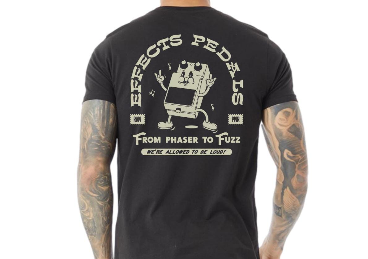 Guitarist Effects Pedal themed Limited Edition Shirt (Guitar, Overdrive, Chorus Pedal, Reverb, Guitars).