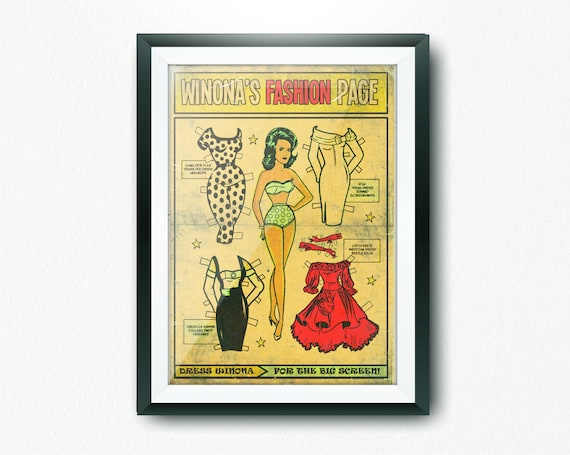 Winona - Vintage Comic 'Paper Doll' Limited Edition Print / Poster.