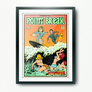 Stampa del film Surf degli anni '90, decorazione murale "Bodhi" e "Utah", poster di film retrò, arredamento unico e originale per la stanza, fumetti, regalo per lui o per lei, festa del papà