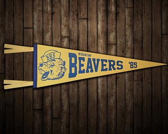 80s Teen Movie Inspired, vintage themed Beavers Pennant Flag - Limited Edition